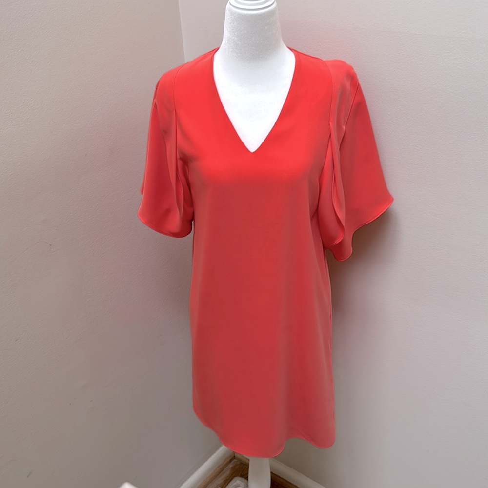 ANNA CATE- Peach Dress with Bell Sleeves